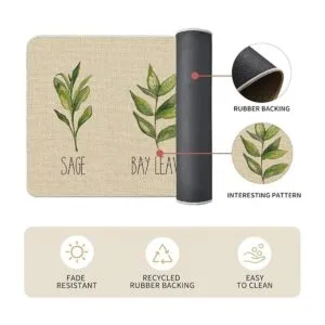 Artoid Mode Juego de 2 tapetes decorativos de cocina con_6