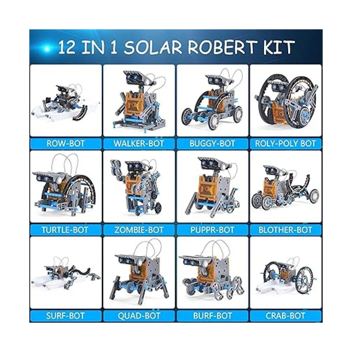 AESGOGO STEM Projects Kit de robot solar de creación 12_3