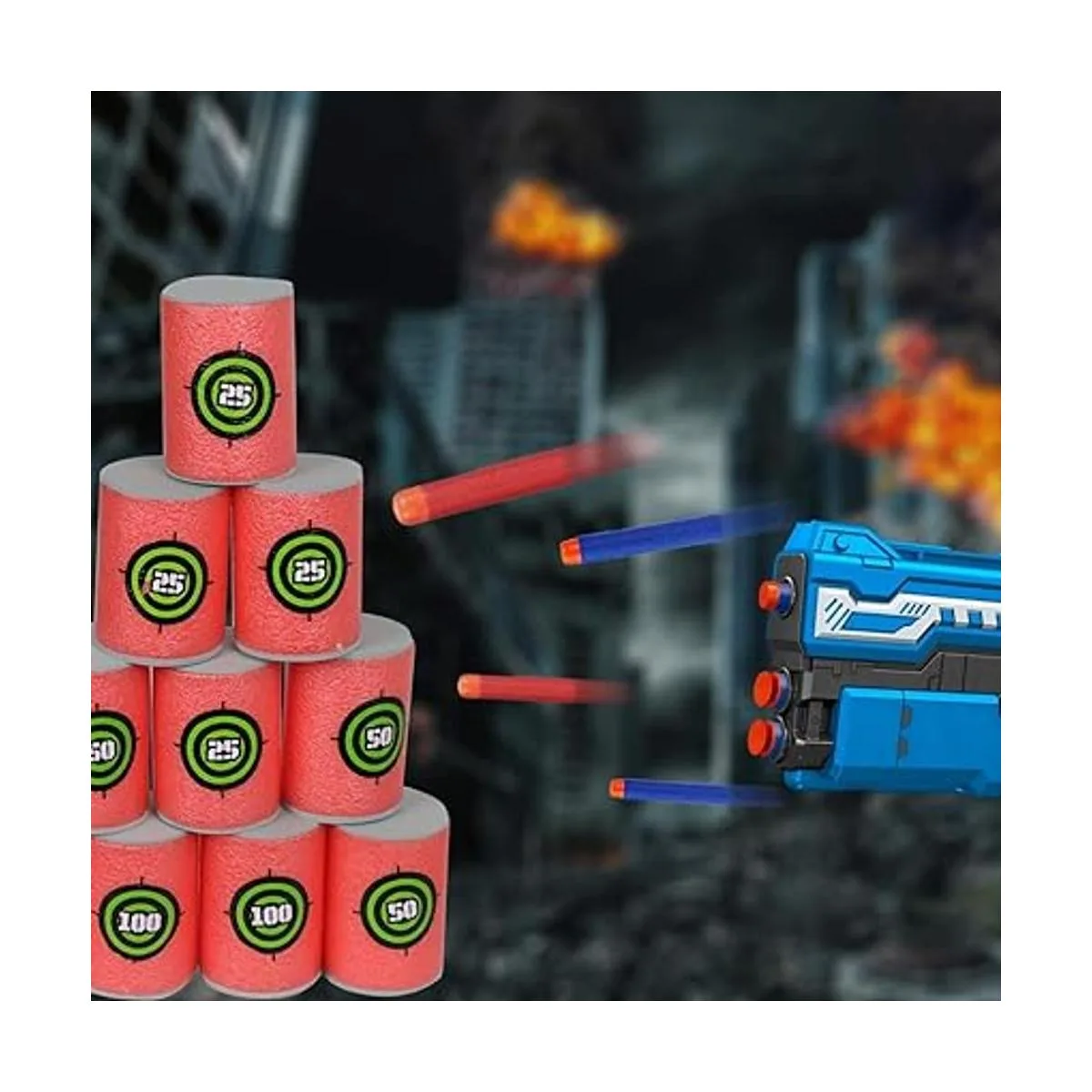 POKONBOY 30 piezas de diana de bala suave diana de dardos_6