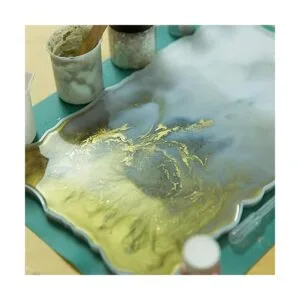 Booshow Molde de bandeja de resina de silicona ágata