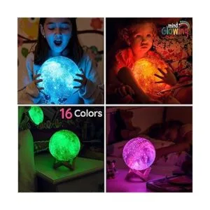 Mindglowing Lámpara de luna de galaxia 3D luz nocturna_5