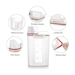 TBMax Contenedor de almacenamiento de arroz con plástico