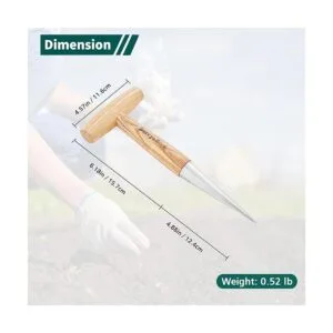 BerryBird Dibbler de mano de acero inoxidable con mango_5