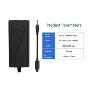 Fuente de alimentación de 12 V 5 A adaptador de fuente de_5