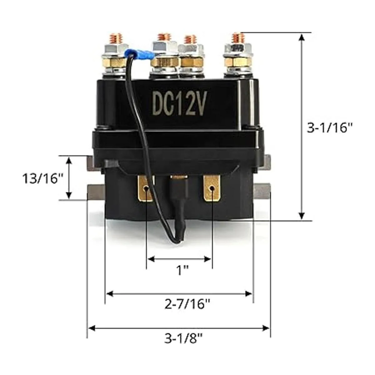 QWORK Contactor de relé solenoide de cabrestante de 12 V_6