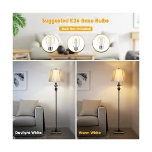 TOBUSA Lámpara de pie tradicional lámpara de pie clásica_4