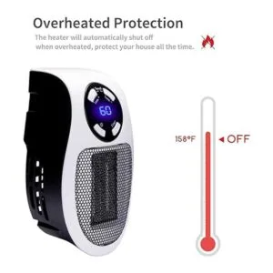 Calentador de espacio programable con pantalla LED salida