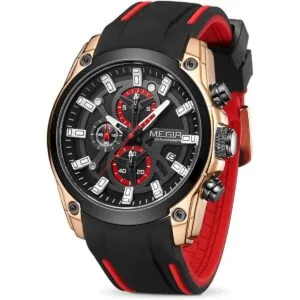 MEGIR Reloj de cuarzo analógico deportivo con cronógrafo_1