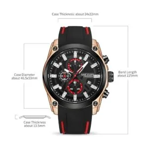 MEGIR Reloj de cuarzo analógico deportivo con cronógrafo_4