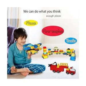 Juego de bloques de construcción de automóviles de juguete_3