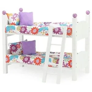 Emily Rose Cama de juego de muñecas de madera para