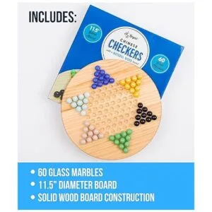 Regal Games Damas chinas tablero de juego de madera_3