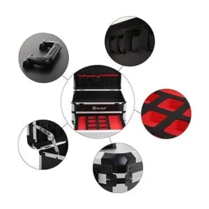 ELIAUK Caja de herramientas portátil de aluminio con