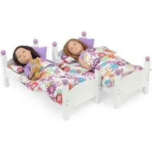 Emily Rose Cama de juego de muñecas de madera para