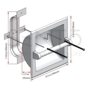 SENTO Soporte de papel higiénico empotrado de bronce_3