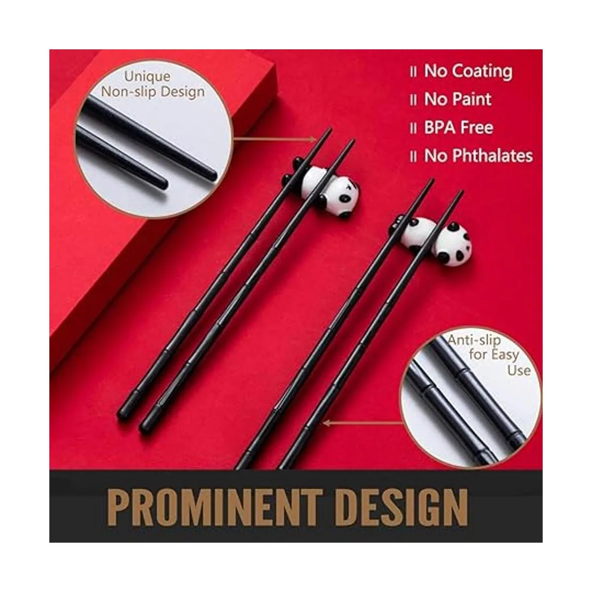 HauSun Juego de 2 pares de palillos y palillos de regalo