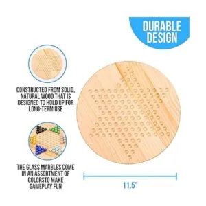 Regal Games Damas chinas tablero de juego de madera_4