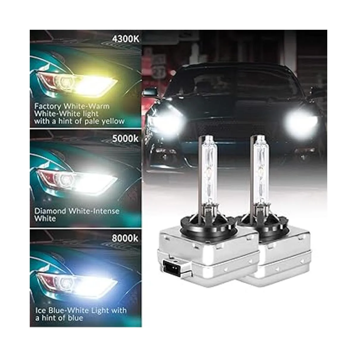 D3SD3R Bombilla de repuesto de xenón HID de 6000 K base