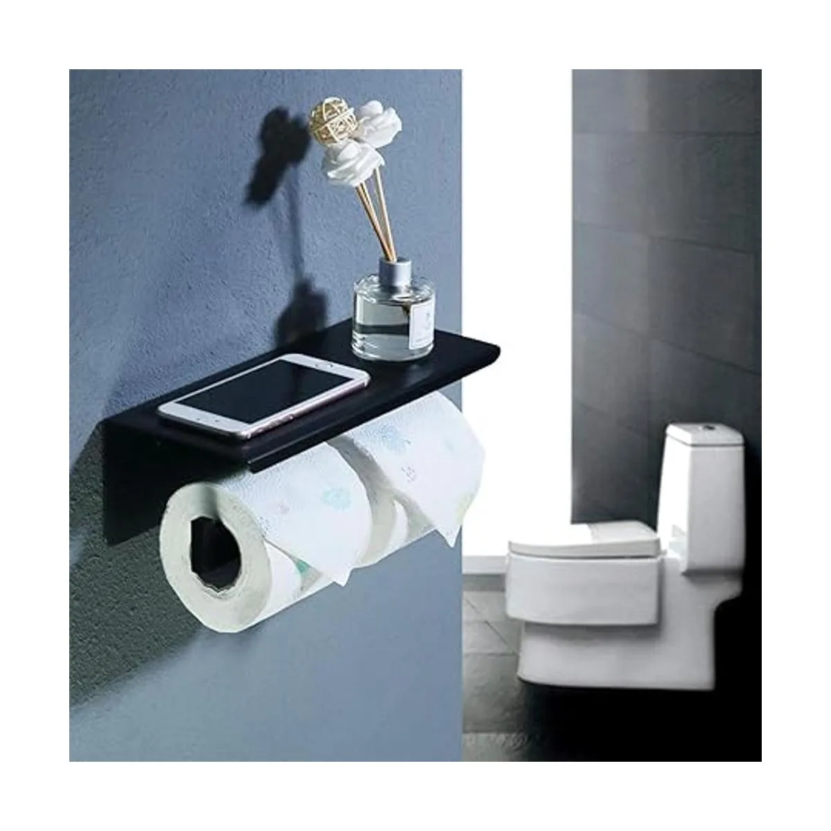 Alise Soporte doble para papel higiénico para rollo de