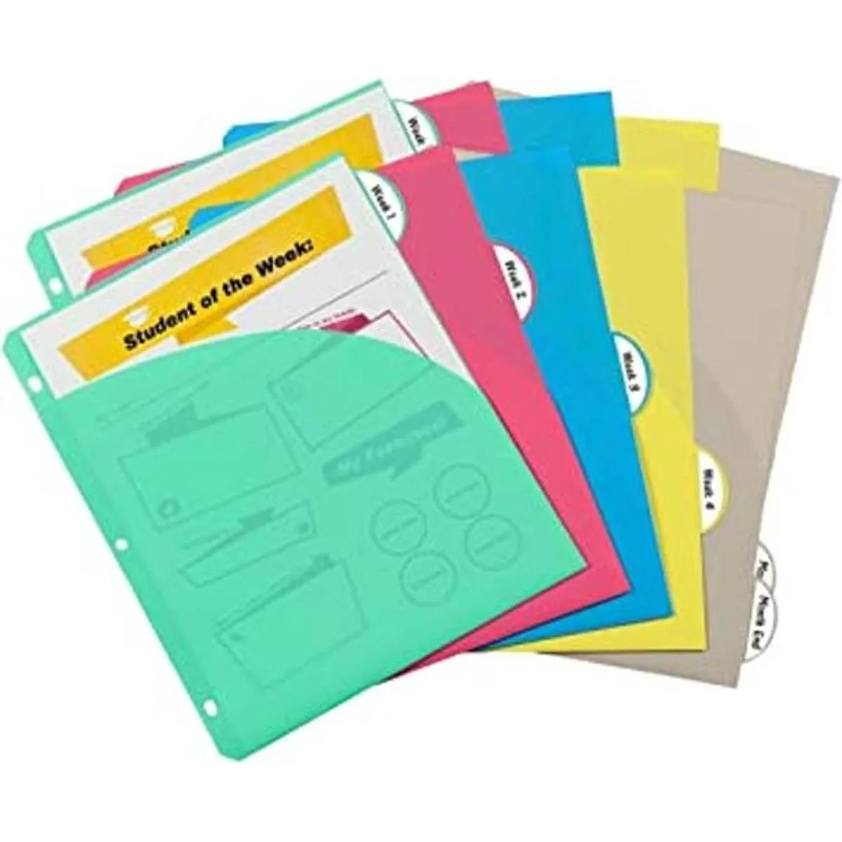 1InTheOffice Separadores de carpetas con bolsillos para 3_1