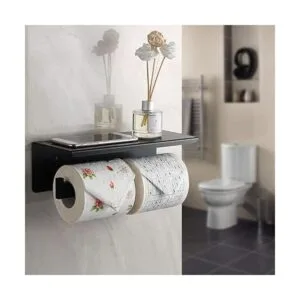 Alise Soporte doble para papel higiénico para rollo de