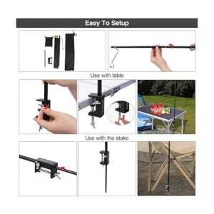 REDCAMP Soporte plegable para farol para camping 72_2