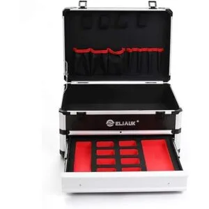 ELIAUK Caja de herramientas portátil de aluminio con