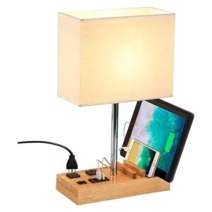 Dreamholder Lámpara de escritorio con 3 puertos de carga_1