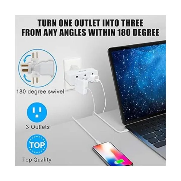 Extensor de enchufe de 3 tomas enchufe de pared de