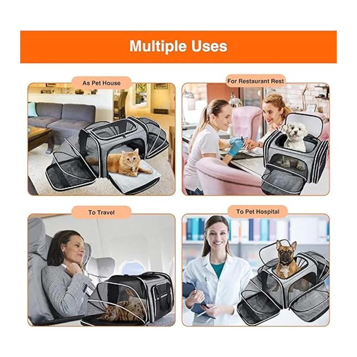 MASKEYON TSA Airline Transportador de mascotas de lado