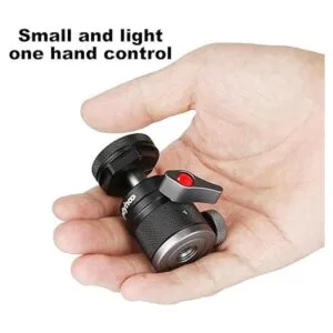 Mini cabezal de bola con adaptador de montaje en zapata de_3