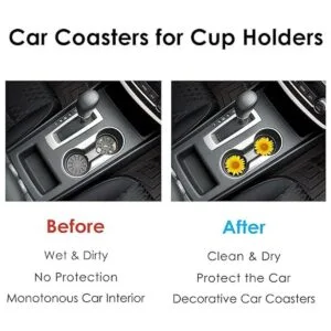 Paquete de 2 posavasos para automóvil pequeños de 2.56_2