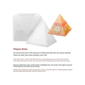 Moldes de silicona de pirámide grande molde de resina de