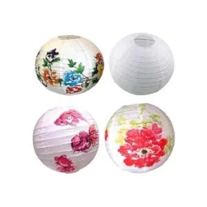 Famolay Faroles de papel blanco 10 piezas de tamaño de 12