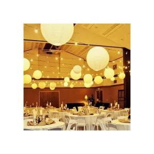 Famolay Faroles de papel blanco 10 piezas de tamaño de 12