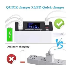 Cargador de pared USB múltiples 8 puertos 60 W estación_2