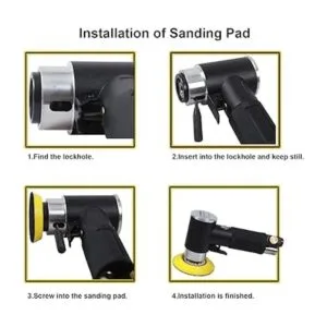 Mini lijadora de aire orbital al azar de 2 y 3 pulgadas