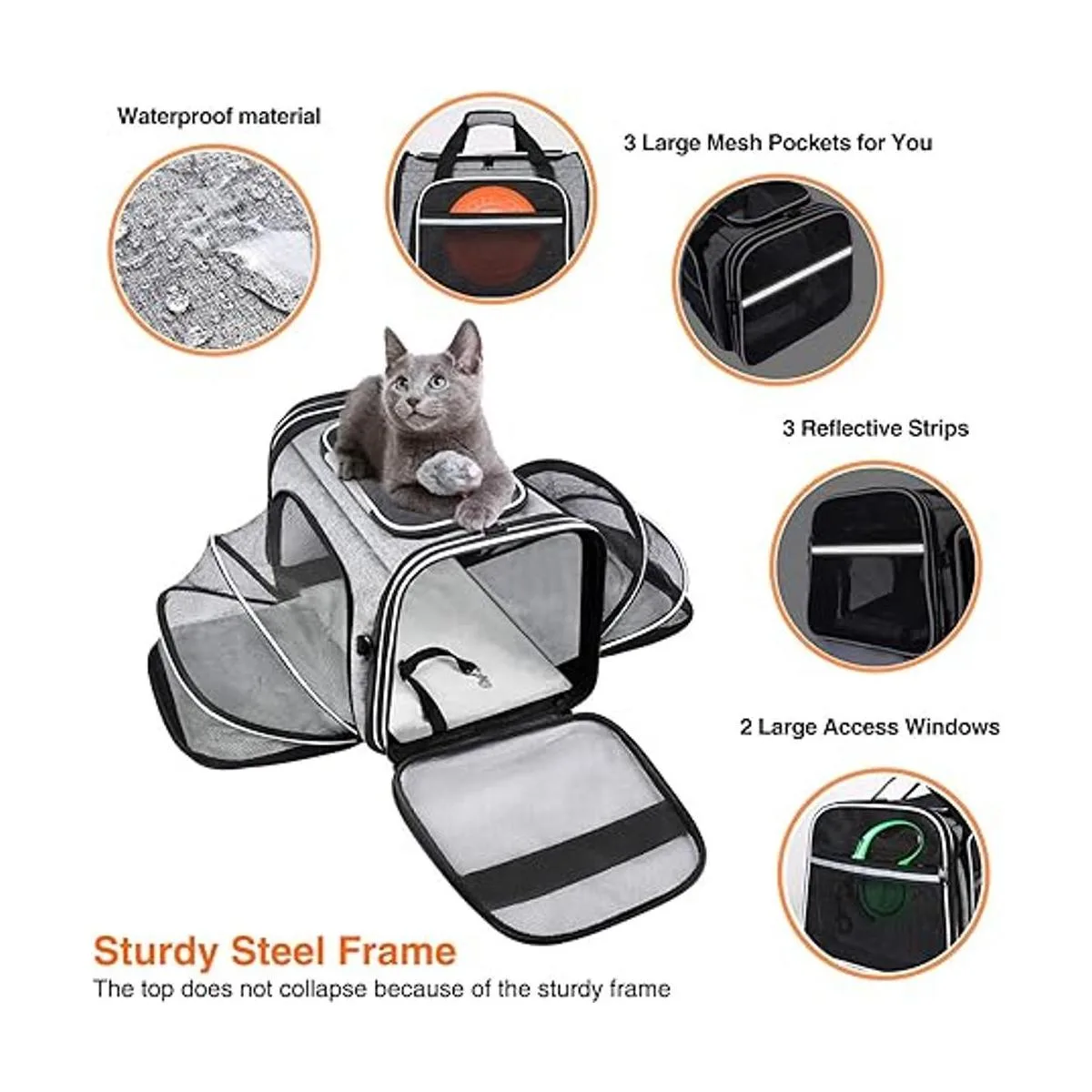 MASKEYON TSA Airline Transportador de mascotas de lado
