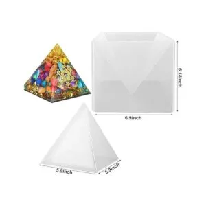 Moldes de silicona de pirámide grande molde de resina de