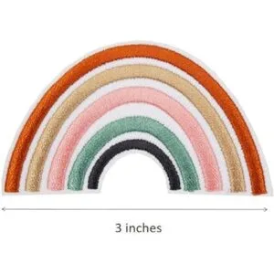 CutePatch Parche bordado de arcoíris de 3 pulgadas Morandi_2