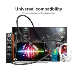 Nanxudyj Cable de extensión AUX de ángulo recto de 25 pies_4