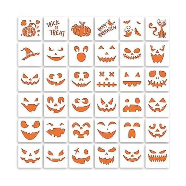 36 plantillas de dibujo de Halloween 6 pulgadas de
