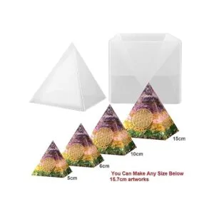 Moldes de silicona de pirámide grande molde de resina de