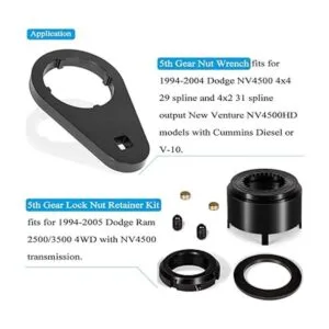 Kit de retenedor de tuerca de bloqueo de 5 marcha y llave