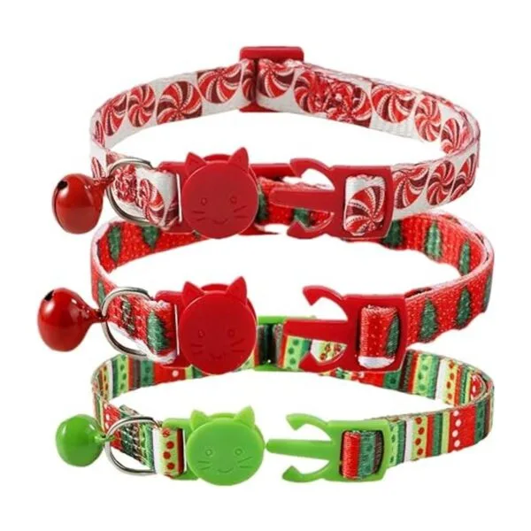 BoomBone Collar de gato con campana para NavidadCollares_2