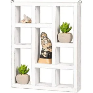 Ilyapa Estante flotante de madera rústica Knick Knack