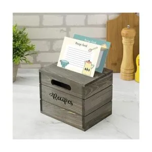MyGift Caja de almacenamiento para tarjetas de recetas