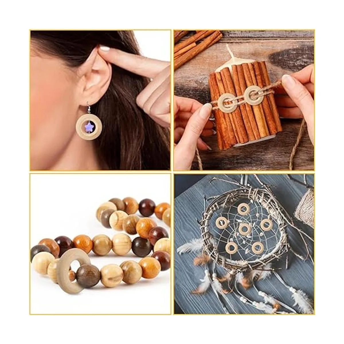 Ira Pollitt 150 anillos de madera de 0.984 in1 pulgada_6