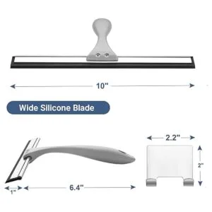 AmazerBath Escobilla de goma para puerta de vidrio de