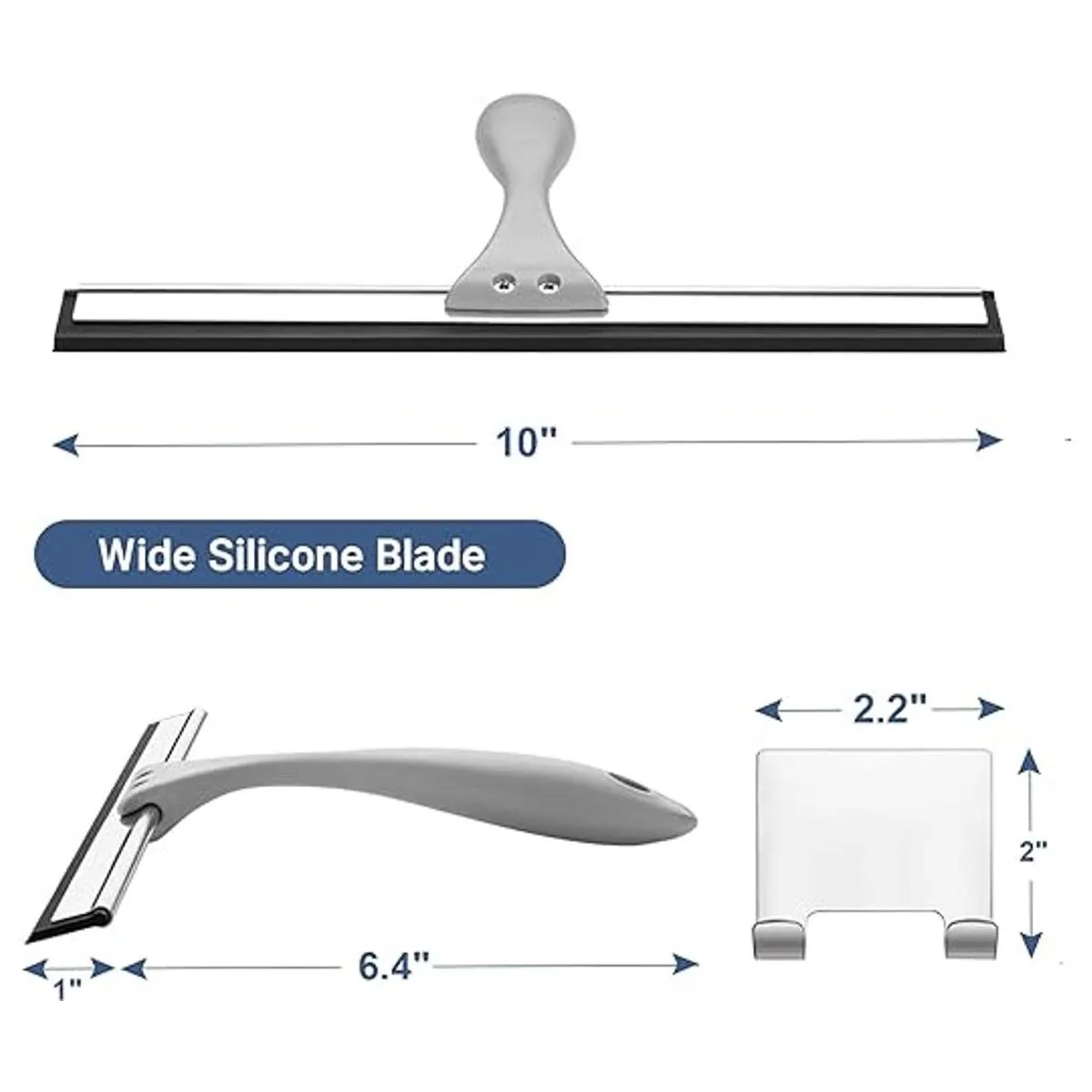 AmazerBath Escobilla de goma para puerta de vidrio de